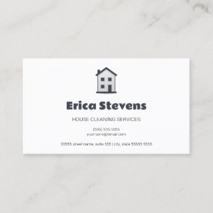 Simple House Cleaning Business Card