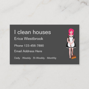 SImple House Cleaning Services Business Cards
