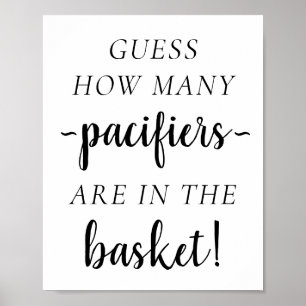 Simple How Many   Black and White Guessing Game Poster