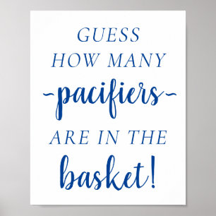 Simple How Many   French Blue Guessing Game Poster