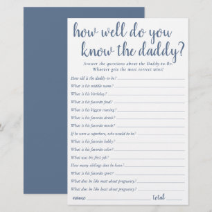 Simple How Well You Know Daddy   Dusty Blue Card