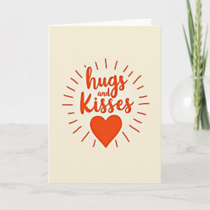 Simple Hugs And Kisses Love Card