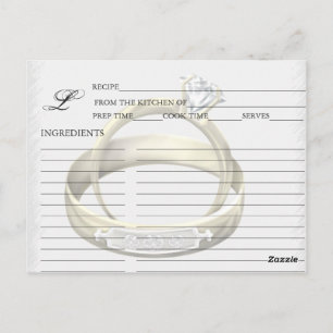 Simple Husband wife Wedding rings Recipe Cards