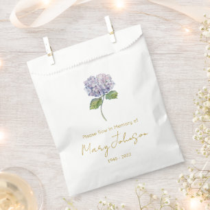 Simple Hydrangea Seed packet Funeral Favour Bags