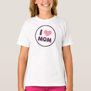 Simple I Love Mum Mother's Day Sleeve Shirt