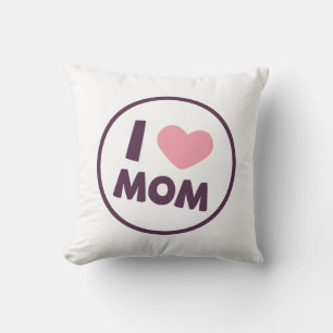 Simple I Love Mum Mother's Day   Throw Pillow