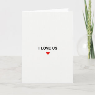 Simple I Love Us Heart Card