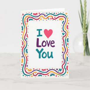 Simple I Love You Doodle Card