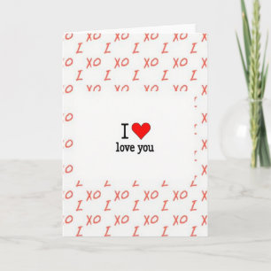 Simple I Love You Greeting Card