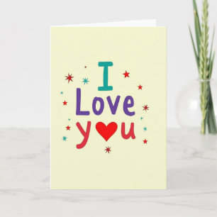 Simple I Love You Stars Card