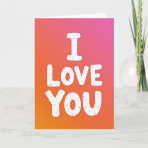 Simple I Love You Tiny Hearts Card