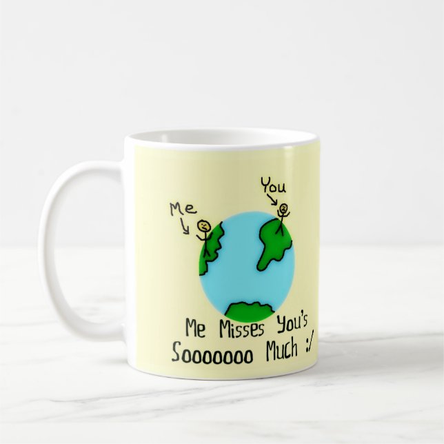 Simple I Miss You Coffee Mug (Left)