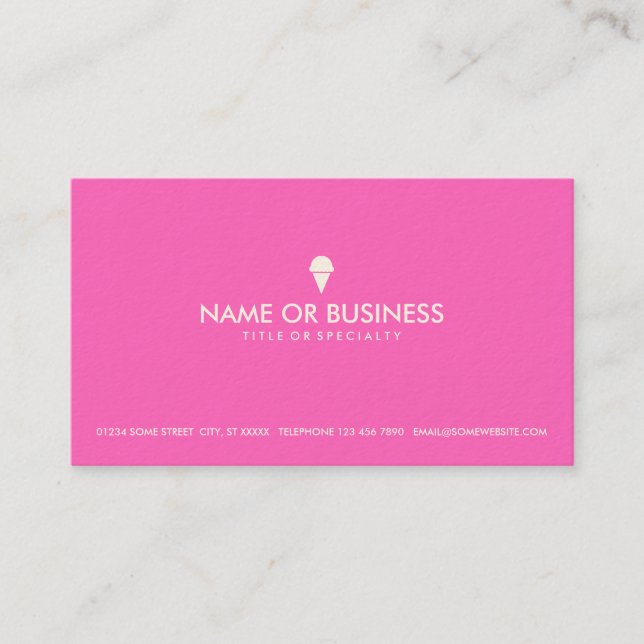 simple ice cream business card (Front)