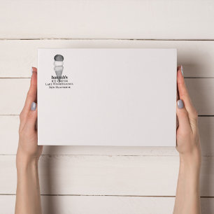 Simple Ice Cream Cone Business Self-inking Stamp