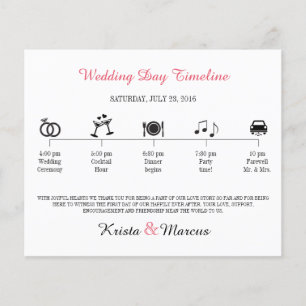 Simple Icons Wedding Timeline