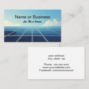 Simple image of a solar panel business card