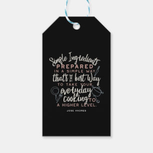 Simple ingredients and everyday cooking quotes gift tags