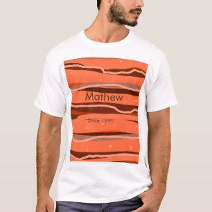 simple initial letter monogram add name brown art T-Shirt