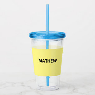 simple initial letter monogram add your name lett acrylic tumbler