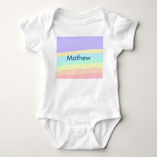 simple initial letter monogram add your name lett  baby bodysuit (Front)