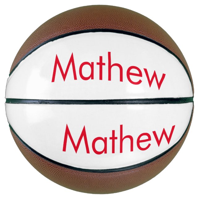 simple initial letter monogram add your name lett  basketball (Front)