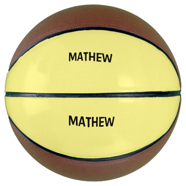simple initial letter monogram add your name lett  basketball (Front)