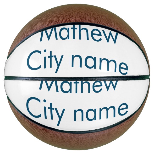 simple initial letter monogram add your name lett  basketball (Front)