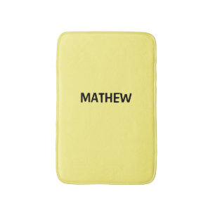 simple initial letter monogram add your name lett  bath mat
