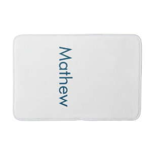 simple initial letter monogram add your name lett bath mat