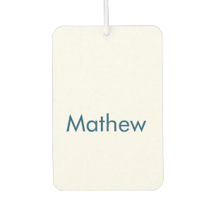 simple initial letter monogram add your name lett  car air freshener