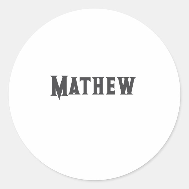 simple initial letter monogram add your name lett  classic round sticker (Front)