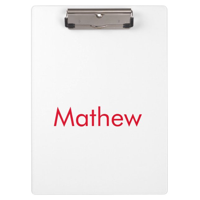 simple initial letter monogram add your name lett  clipboard (Front)