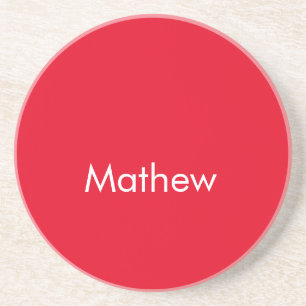 simple initial letter monogram add your name lett coaster