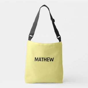simple initial letter monogram add your name lett crossbody bag