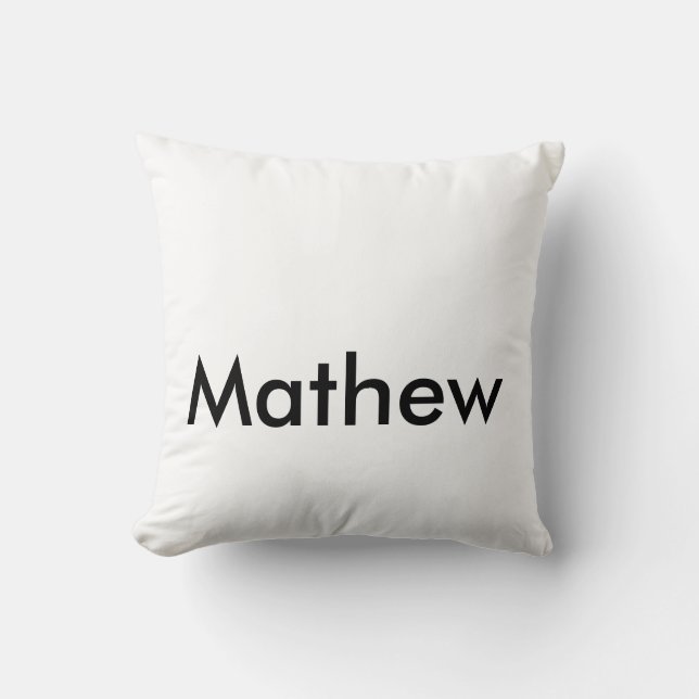 simple initial letter monogram add your name lett cushion (Front)