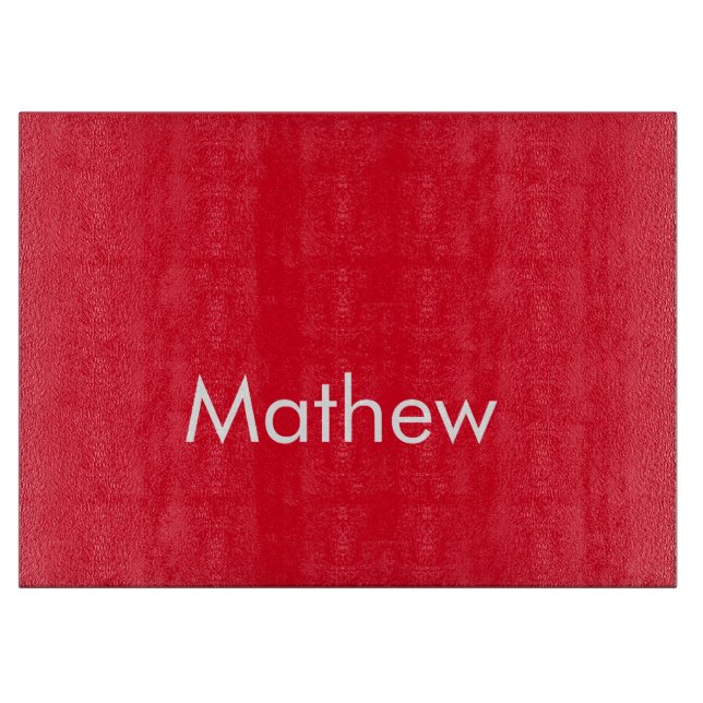 simple initial letter monogram add your name lett  cutting board (Front)