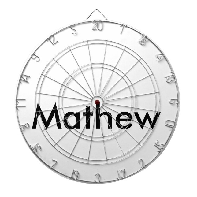 simple initial letter monogram add your name lett  dartboard (Front)
