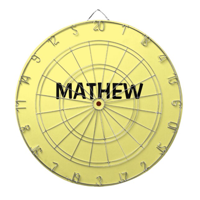 simple initial letter monogram add your name lett  dartboard (Front)