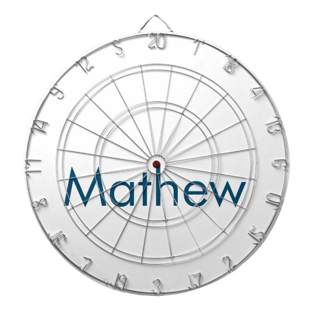 simple initial letter monogram add your name lett  dartboard (Front)