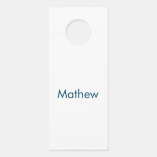 simple initial letter monogram add your name lett door hanger