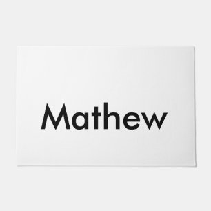 simple initial letter monogram add your name lett doormat
