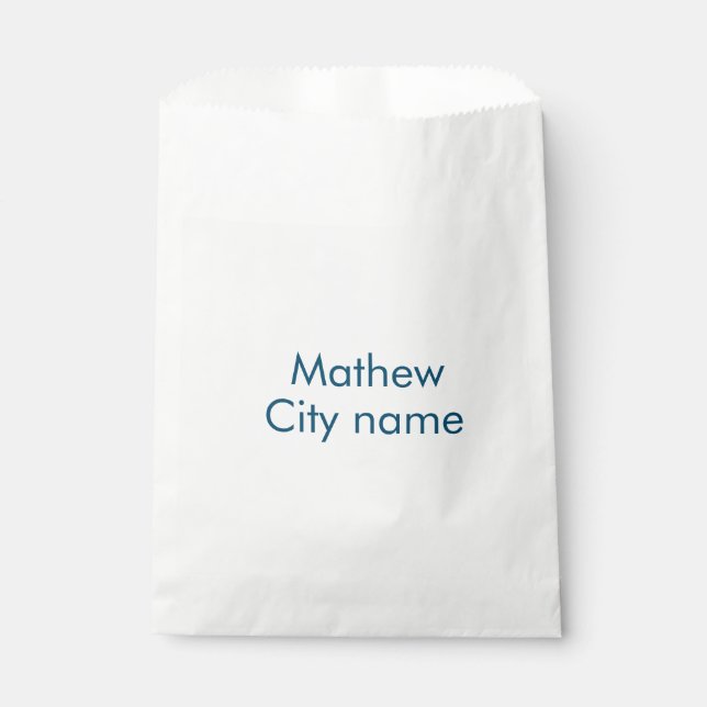 simple initial letter monogram add your name lett  favour bags (Front)