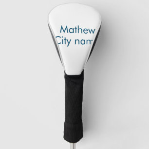 simple initial letter monogram add your name lett  golf head cover