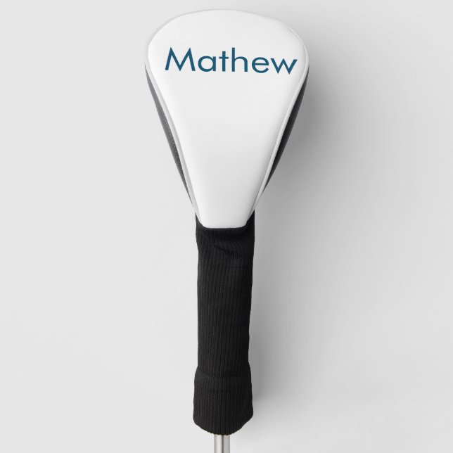simple initial letter monogram add your name lett  golf head cover (Front)
