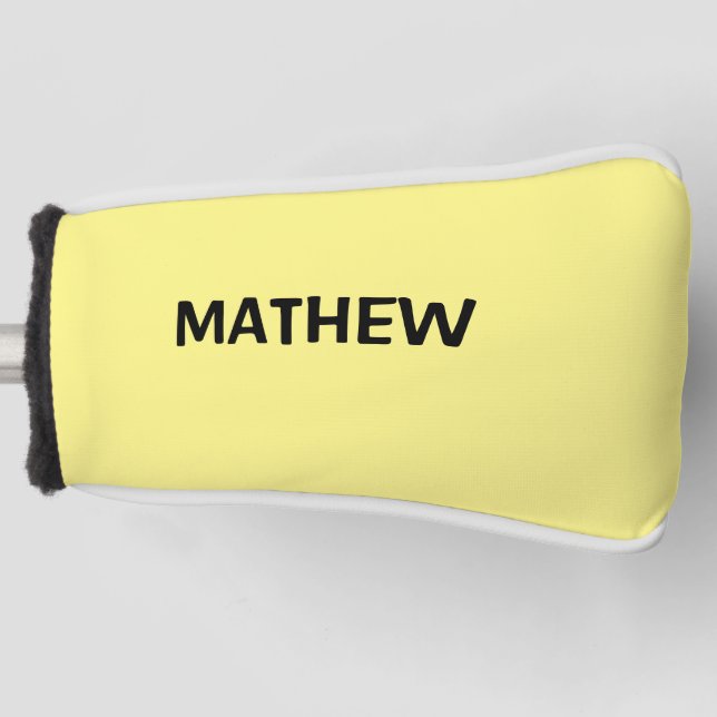 simple initial letter monogram add your name lett  golf head cover (Front)