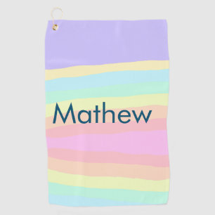 simple initial letter monogram add your name lett golf towel