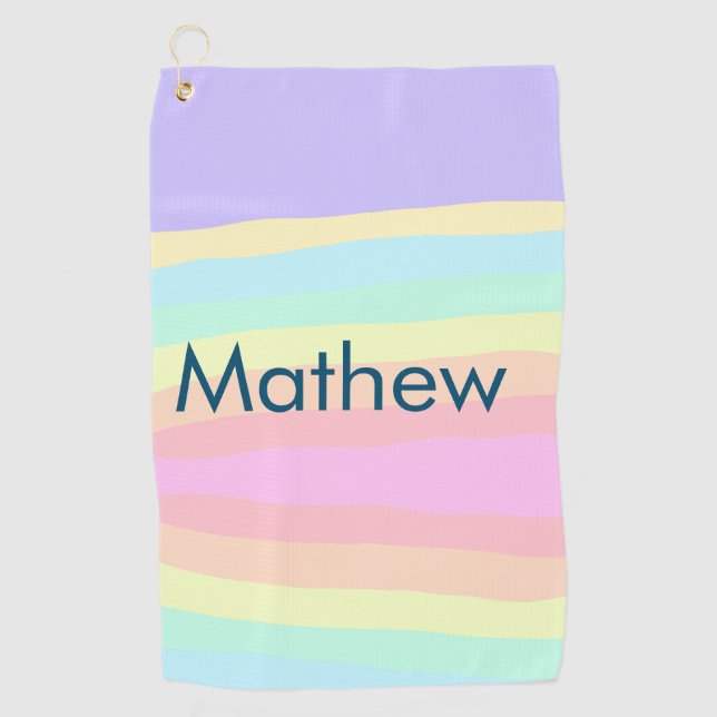 simple initial letter monogram add your name lett  golf towel (Front)