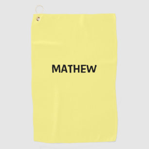 simple initial letter monogram add your name lett golf towel