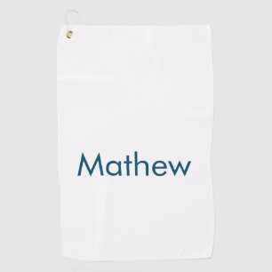 simple initial letter monogram add your name lett golf towel