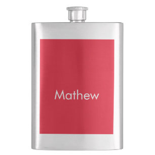 simple initial letter monogram add your name lett hip flask